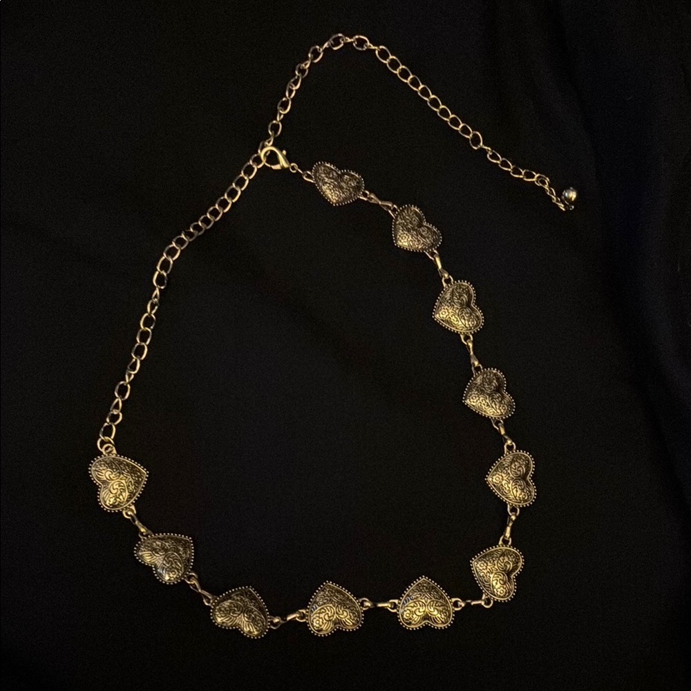 Gold Heart Chain Belt